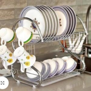 double compartment 7 layers dust proof shoe rack with cover