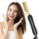 STRAIGHT/CURLY GOLD PLATED HAIR STYLING HOT COMB (QUALITY GUARANTEED)